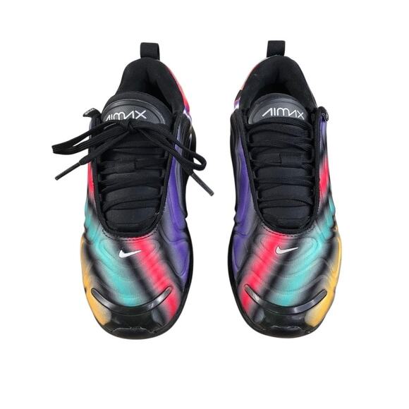 NIKE Air Max 720 GS Black Color Streaks Youth 4 Sporty Athletic Everyday Stylish - Picture 8 of 13
